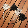 Women's Sweet Black Lace Cat Ear Handmade Cloth Headband