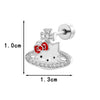 Women's Sweet Bow Pattern Titanium Steel Electroplated Ear Nails