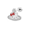 Women's Sweet Bow Pattern Titanium Steel Electroplated Ear Nails