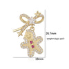 Women's Sweet Copper Zircon Inlay Christmas Earrings With Tree Snowman Gift Stocking And Snow Hat Designs