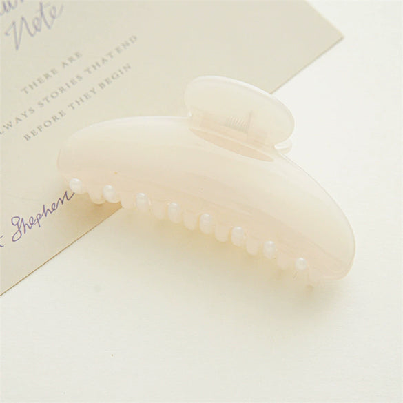 Women's Sweet Elegant Acrylic Oil Treated Large Shark Clip Hair Accessory