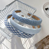 Women's Sweet Geometric Cloth Handmade Widebrimmed Plush Knitted Hair Band