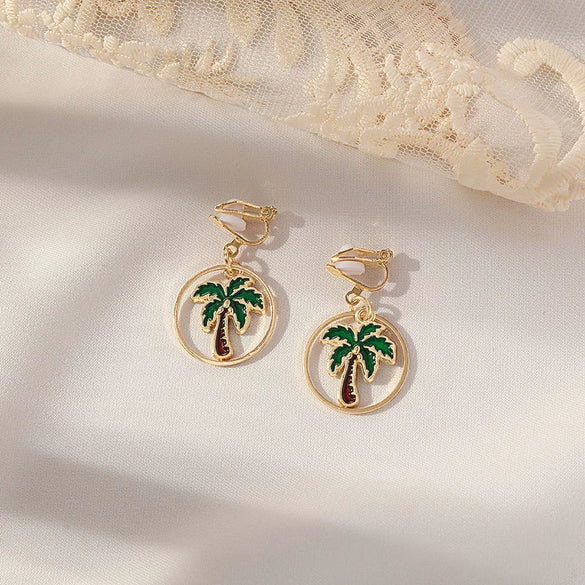Women's Sweet Geometric Ear Clip Earrings Alloy Silver Plated Gold Plated Simple Long Electroplated Ear Jewelry