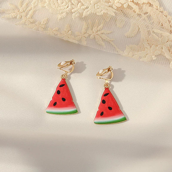 Women's Sweet Geometric Ear Clip Earrings Alloy Silver Plated Gold Plated Simple Long Electroplated Ear Jewelry