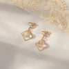 Women's Sweet Geometric Ear Clip Earrings Alloy Silver Plated Gold Plated Simple Long Electroplated Ear Jewelry