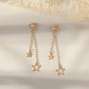 Women's Sweet Geometric Ear Clip Earrings Alloy Silver Plated Gold Plated Simple Long Electroplated Ear Jewelry