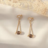 Women's Sweet Geometric Ear Clip Earrings Alloy Silver Plated Gold Plated Simple Long Electroplated Ear Jewelry