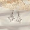 Women's Sweet Geometric Ear Clip Earrings Alloy Silver Plated Gold Plated Simple Long Electroplated Ear Jewelry