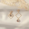 Women's Sweet Geometric Ear Clip Earrings Alloy Silver Plated Gold Plated Simple Long Electroplated Ear Jewelry