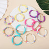 Women's Sweet Geometric Soft Pottery Cshaped Earrings With Electroplating