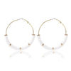Women's Sweet Geometric Soft Pottery Cshaped Earrings With Electroplating