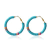 Women's Sweet Geometric Soft Pottery Cshaped Earrings With Electroplating