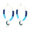 Women's Sweet Geometric Soft Pottery Cshaped Earrings With Electroplating