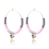 Women's Sweet Geometric Soft Pottery Cshaped Earrings With Electroplating