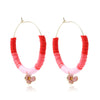Women's Sweet Geometric Soft Pottery Cshaped Earrings With Electroplating