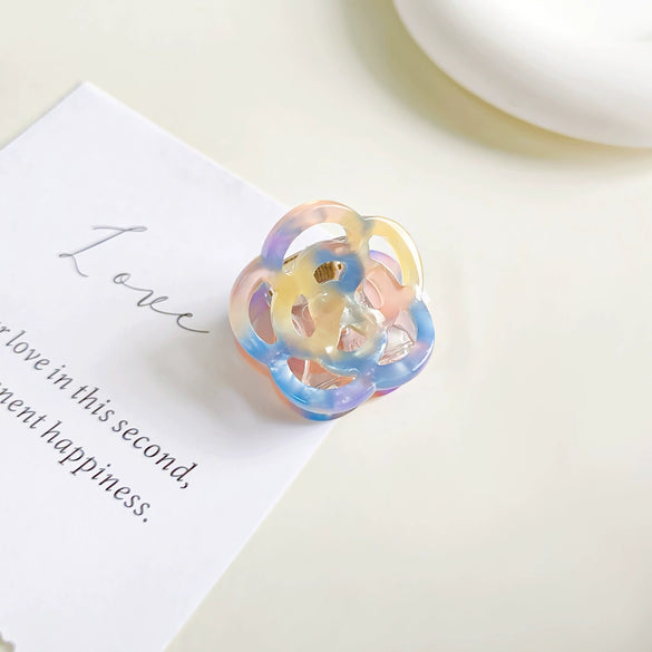 Women's Sweet Handmade Acetate Hollow Flower Hair Grab Clip