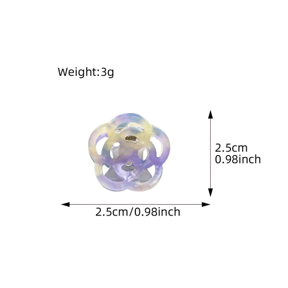 Women's Sweet Handmade Acetate Hollow Flower Hair Grab Clip