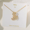 Women's Sweet Heart Shape Copper And Titanium Steel Pendant Necklace With Electroplating And Aurora Flash Color Zircon