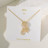 Women's Sweet Heart Shape Copper And Titanium Steel Pendant Necklace With Electroplating And Aurora Flash Color Zircon