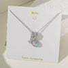 Women's Sweet Heart Shape Copper And Titanium Steel Pendant Necklace With Electroplating And Aurora Flash Color Zircon
