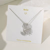 Women's Sweet Heart Shape Copper And Titanium Steel Pendant Necklace With Electroplating And Aurora Flash Color Zircon