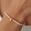 Women's Sweet Heart Shape Copper Bracelet With Inlaid Pearl Electroplated Casual Elegant Jewelry