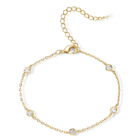 Women's Sweet Heart Shape Copper Bracelet With Inlaid Pearl Electroplated Casual Elegant Jewelry