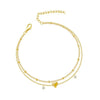 Women's Sweet Heart Shape Copper Bracelet With Inlaid Pearl Electroplated Casual Elegant Jewelry