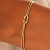 Women's Sweet Heart Shape Copper Bracelet With Inlaid Pearl Electroplated Casual Elegant Jewelry