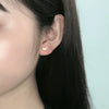 Women's Sweet Heart Shaped Earrings With Silver Needle And Copper Electroplated Rainbow Heart Geometric Design