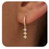 Women's Sweet Leaf Shaped Copper Stud Earrings With Zircon Electroplated Floral Fashion Jewelry