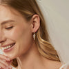 Women's Sweet Leaf Shaped Copper Stud Earrings With Zircon Electroplated Floral Fashion Jewelry