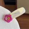 Women's Sweet Rhinestone Flower Acetic Acid Hair Clip Versatile Bangs Clip Set With Diamonds