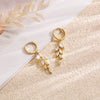 Women's Sweet Style Copper Flower Earrings With Electroplated Finish Fresh Simple Cute Floral Jewelry Gift