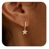 Women's Sweet Style Copper Flower Earrings With Electroplated Finish Fresh Simple Cute Floral Jewelry Gift