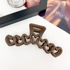Women's Sweet Style Plastic And Resin Heartshaped Handmade Hair Grab Clip Hair Accessories