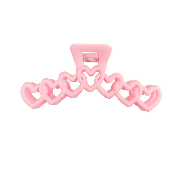 Women's Sweet Style Plastic And Resin Heartshaped Handmade Hair Grab Clip Hair Accessories