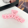 Women's Sweet Style Plastic And Resin Heartshaped Handmade Hair Grab Clip Hair Accessories