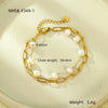 Women's Sweet Style Titanium Steel And Stainless Steel Twolayer Pearl Splicing Electroplated Bracelet Jewelry