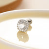 Women's Sweet Style Titanium Steel Zircon Inlaid Geometric Heart Earrings