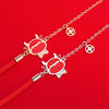 Women's Temperaturesensitive Colorchanging S925 Sterling Silver Animals Zodiac Woven Bracelet With Electroplating