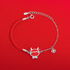 Women's Temperaturesensitive Colorchanging S925 Sterling Silver Animals Zodiac Woven Bracelet With Electroplating