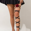 Women's Thigh Chain Leg Chain With Elastic Band And Flannel Material Flower Pattern Sweet Cool Style