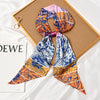 Women's Thin Long Narrow Polyester Printed Decorative Scarf Elegant All Match Fashion Neck Scarf For Spring Summer