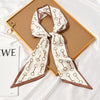 Women's Thin Long Narrow Polyester Printed Decorative Scarf Elegant All Match Fashion Neck Scarf For Spring Summer