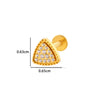 Women's Titanium Alloy Flower Pattern Electroplated Cartilage Puncture Earrings