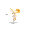 Women's Titanium Alloy Flower Pattern Electroplated Cartilage Puncture Earrings