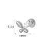 Women's Titanium Alloy Flower Pattern Electroplated Cartilage Puncture Earrings