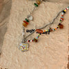 Women's Titanium Steel Alloy Cartoon Characters Electroplated Clavicle Necklace