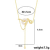 Women's Titanium Steel And Copper Cross Chain Geometric Pattern Electroplated Spirit Snake Safe Buckle Minimalist Necklace